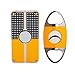 Produktbild Zigarre Fackel Feuerzeuge,Triple Jet Flame Nachfüllbare Butan Feuerzeug Winddicht Feuerzeug mit Puncher Zigarrenschneider,ohne Gas,Zigarrenschneider Edelstahl Guillotine Double Cut Blade(Orange Set)