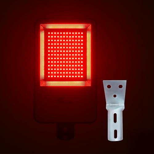 Image of Forus 120W LED Street Light with Clamp, IP66 Waterproof Outdoor LED Street Light, High Lumen 14400lm Red, Aluminium Body for Road, Parking Lot, Garden & Industrial Outdoor Lighting (1 Pc)