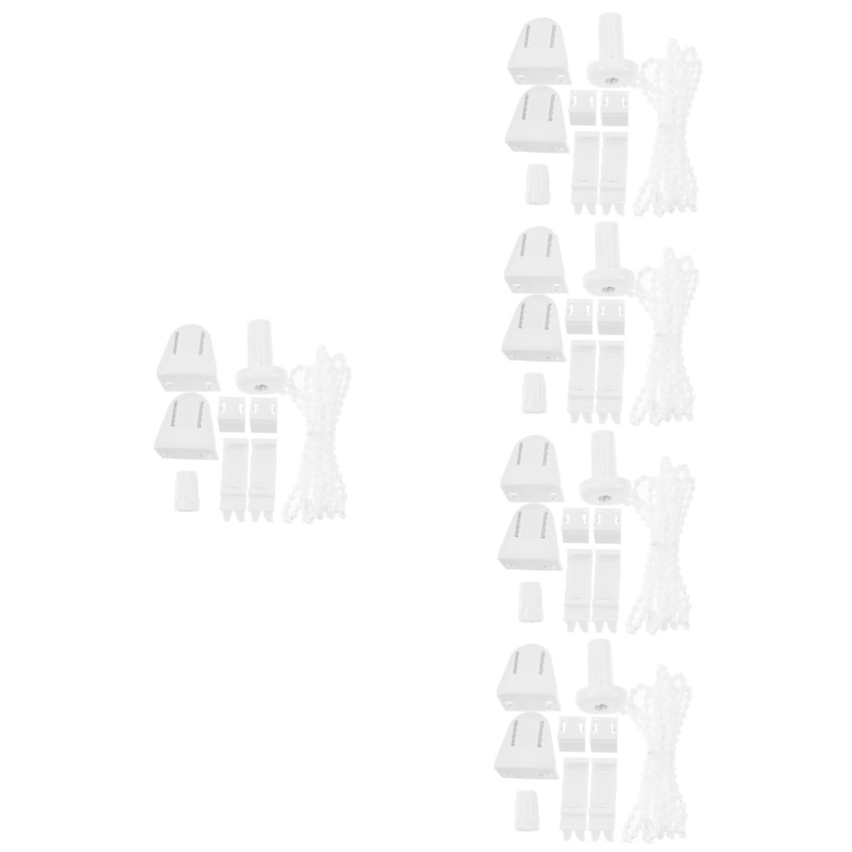 MAGICLULU 5 Sets Roller Shade Accessories Beaded Chain Buckle Kit for Quick Installation Compatible with Various Curtains Includes Bead Chain and Hooks