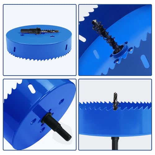 Image of 5.5 Inches /140mm Bi-Metal Hole Saw w /Arbor & Pilot Bit