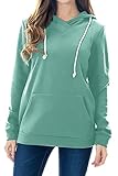 Smallshow Still-Kapuzenpullover, Fleece, Umstands-Sweatshirt zum Stillen, mintgrün, M