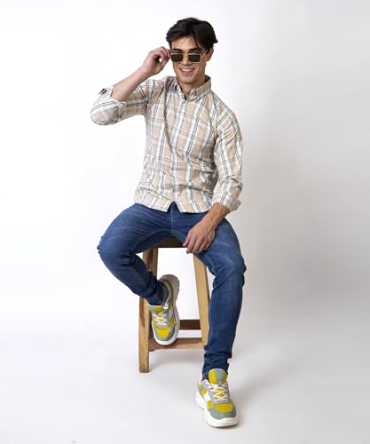 Image of TrapNation Men's Checkered Regular Fit Shirt