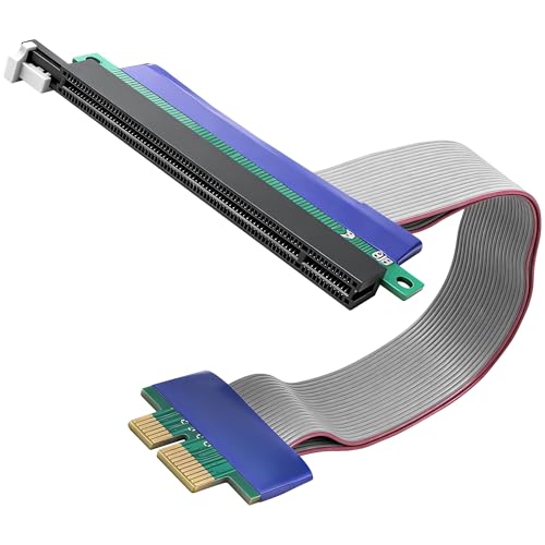 XMSJSIY PCI-E - Cable alargador de 1 x a 16 x para tarjeta gráfica GPU (1 conector macho a 16 hembras, GPU RAID de 19 cm / 7,48 pulgadas)