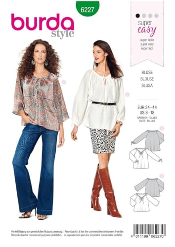 burda Schnittmuster Damen Tunika 6227 Gr. 34-44