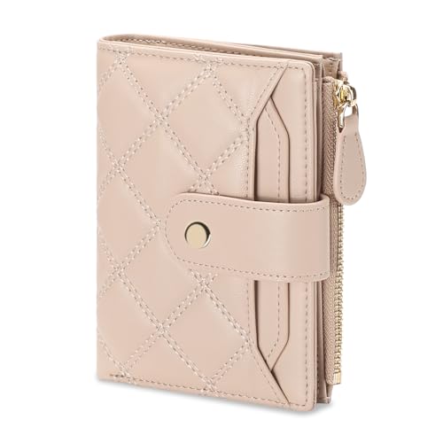 SENDEFN Geldbörse Damen Klein mit RFID-Schutz, Leder Portemonnaie mit Vielen Fächern und Zipper Münzfach