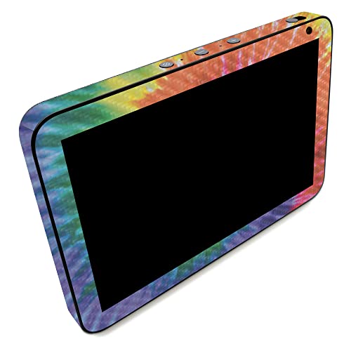 Image of MightySkins Carbon Fiber Skin Compatible with Amazon Echo Show 8 (Gen 2) - Tie Dye Spiral | Protective, Durable Textured Carbon Fiber Finish | Easy to Apply | Made in The USA