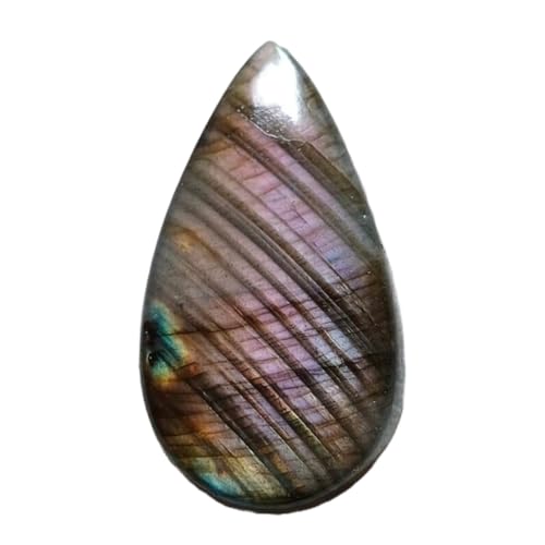 Labradorite violette naturelle poire 33x18mm : la solution idéale pour rompre avec les bijoux banals