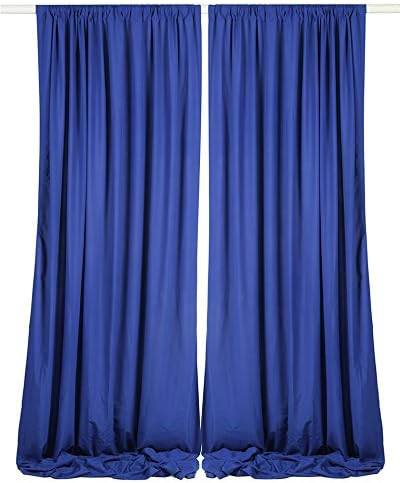 SHERWAY Cortinas de fondo de fotografía azul real de 9.5 x 10 pies, cortina de ventana de poliéster grueso para decoración de escenarios de boda,