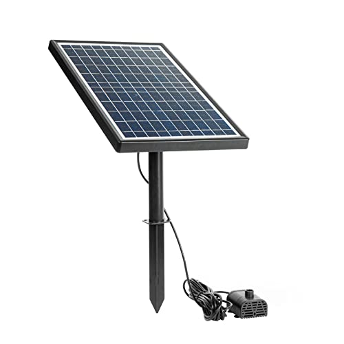 NICERAM Fontaine Solaire 10W - Pompe de Bassin Solaire 10W - Pompe de Fontaine à énergie Solaire 10 W, caractéristiques d'eau de Bricolage pour Bain d'oiseaux, étang, Piscine, Cour