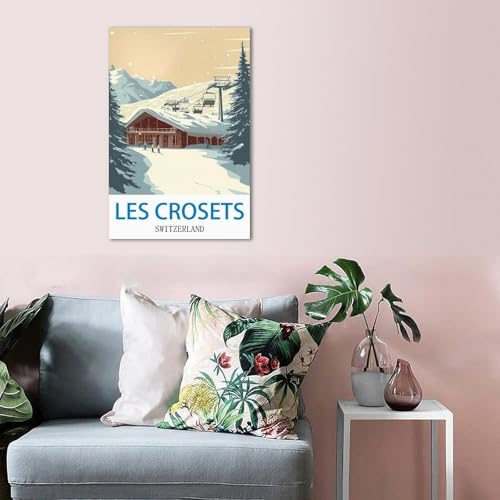 Poster Les Crosets Suisse impression de qualité supérieure LNBIAND
