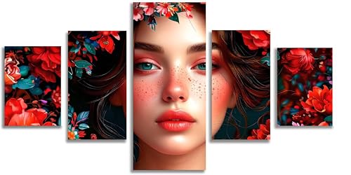 Diamond Painting Fleur Mefooge 5 Pack - Kit Complet Broderie Diamant 5D Salon 100x60cm