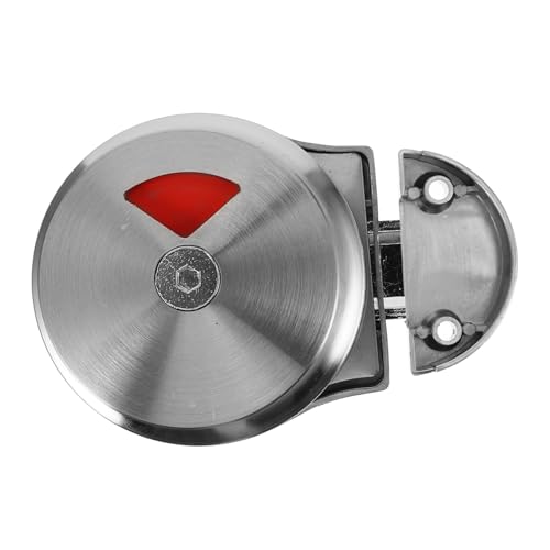 DECORNIJIA Cerradura de Puerta con Indicador Grande Acero Inoxidable para Baño Privacidad Señal Vacante Ocupado Protección Humedad Fácil Instalación para Partición Inodoro