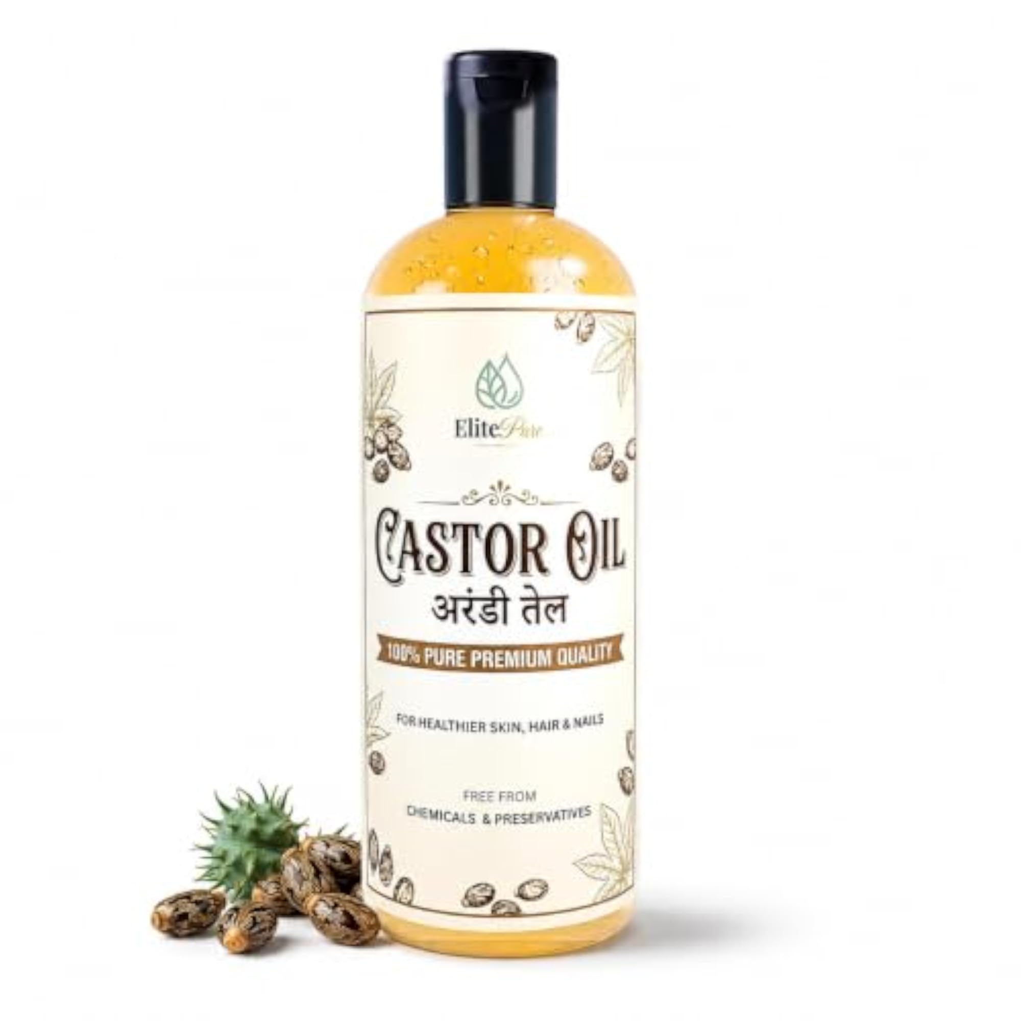 Castor Oil 200ml - 100% Pure Cold Pressed Hair & Skin Oil