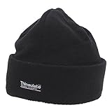  Leichte Wintermütze / Rollmütze aus Fleece, mit Thinsulate Fütterung - schwarz