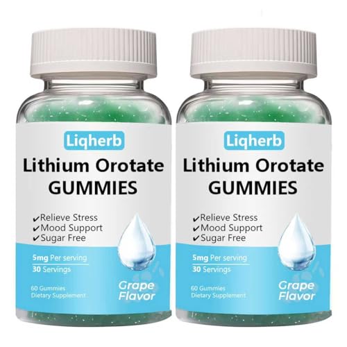 Liqherb Lithium Orotate 5mg Gummies - Mood Support, 120 Gummies