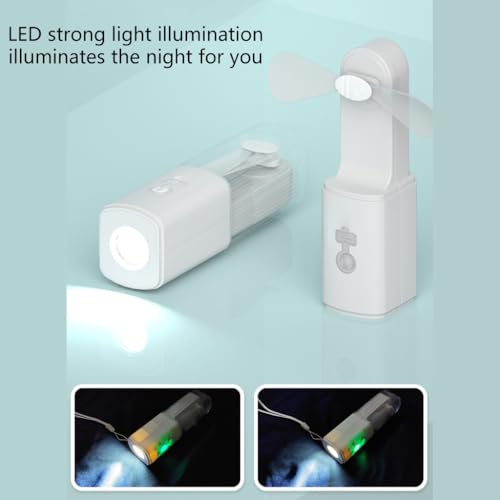 Lampe de poche portable avec ventilateur amovible compact pour l'extérieur