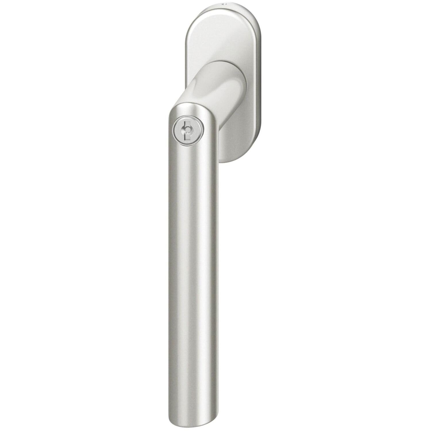 FSB 0 0105 Fenstergriff 34 1076 81415 abschließbar ovale Rosette, Aluminium, Silber eloxiert