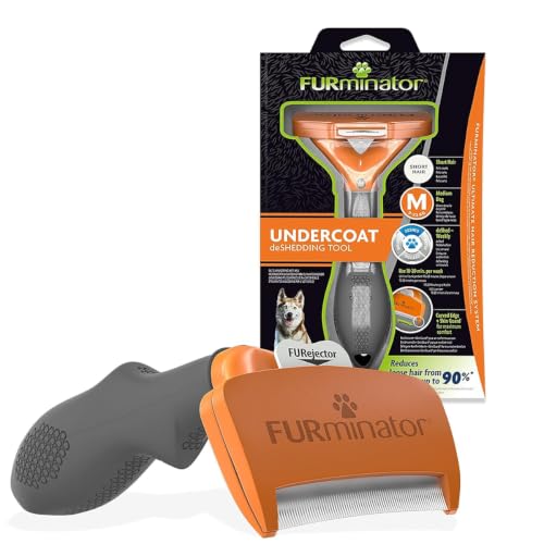 FURminator Strumento di deshedding per cani medi, a pelo corto, M