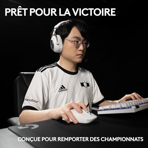 Logitech G PRO X SUPERLIGHT 2 LIGHTSPEED souris gaming sans fil, recharge USB-C, PC et Mac + PRO X TKL LIGHTSPEED clavier gaming sans fil, sans pavé numérique, touches en PBT (Français AZERTY) - Blanc