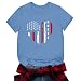 Womens American Flag Shirt:4th of July T Shirts USA Patriotic Flag Tshirts Tops