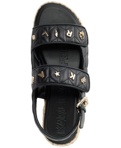 Image of KARL LAGERFELD Women's Charlay Double Strap Sandal With Pin Embellishments