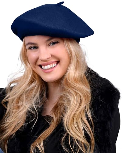 Image of Parquet Solid Color French Beret Hat. Classic French, Casual and Chic Lightweight Cap for Women