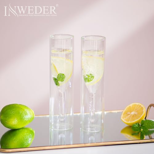 Stemless Champagne Flutes Crystal Glasses - Image 2