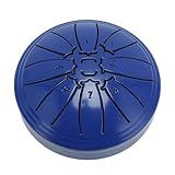 KUIDAMOS 4 Inch Steel Tongue Drum, Premium Hand Drum for Music Lessons, Dream Exploration (Blue)
