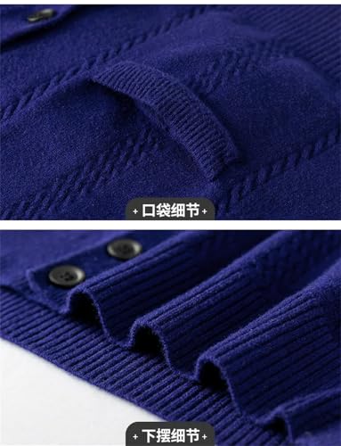 Men's Winter Sleeveless Cardigan Knit Sweater Casual Simple Middle-Aged Men's Knit Vest4