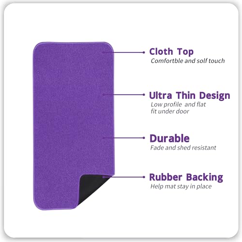 Image of Bath Mat,Ultra Thin Bathroom Runner Rugs,Large Bath Mats for Bathroom,Quick Dry,Non-Slip,Machine Washable,Low Pile,Bath Rug,Shower Outside,Sink,Home Decor Accessories.Purple,1'9 inchx3'11 inch(21x47inch)
