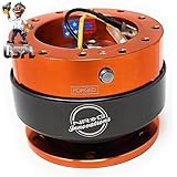 NRG srk-200or Gen 2.0ステアリングホイールクイックリリースキット – オレンジボディ&チタンクロムリング