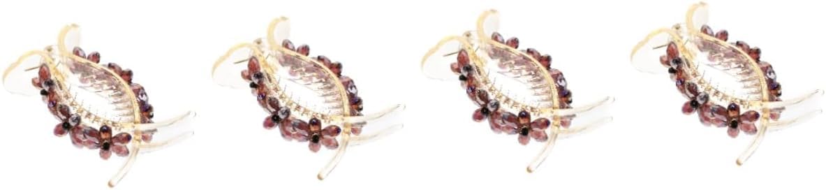 4 Stück Haarspangen für französische Haare, Haarspangen mit Diamant, mittlere Größe, Haarnadel für Damen, Retro-Haarspangen für große Krallen, Haarspangen für mittlere Haare, Fermagl