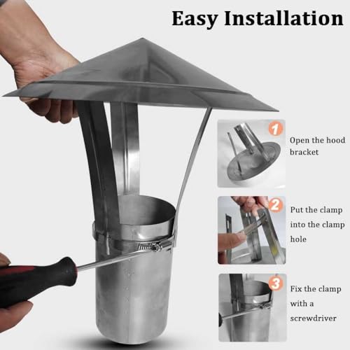 Caperuza para chimenea de acero inoxidable de alta resistencia y durabilidad para tejados 7