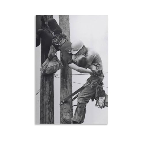 Black And White Posters Kiss of Life Poster Classic Historical Photo Wall Prints Poster Album Cover Posters for Bedroom Wall Art Canvas Posters Music Album Cover Poster 12x18inch(30x45cm) Unframe-styl