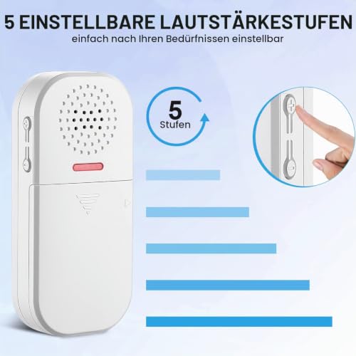 Cuteefun Tür Alarm Sensor, 2 Fernbedienungen, 130dB Superlauter Tonalarm