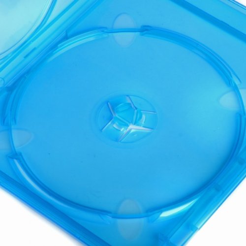 Amaray Boitiers Blu-ray, Slim 11 mm, Machine-pack-quality, Transparent, Bleu, 25 pièces