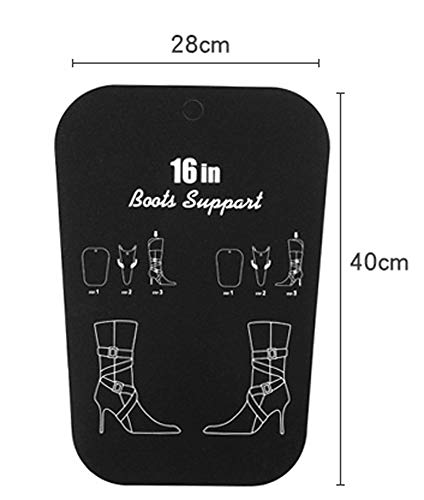 Quupy LL56971BLACK 2 Pairs 16 Inch Long Thicken Plastic Shoe Shaper Holder Shoe Trees Stretcher Inserts Tall Boot Automatic Stand Support No Print thumb #7