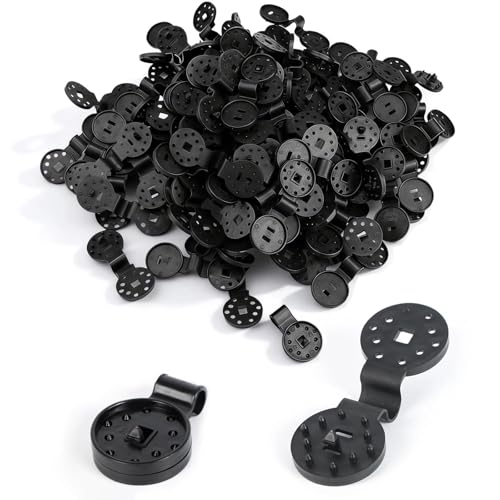txuzong Fixation Toile Ombrage 100 Pièces - Clips de Fixation Noir Résistants - Anti-Oxydation &...