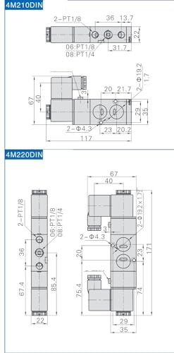 Vanne solénoïde 4M310-10 DC24V à commutation rapide sur plaque - 5