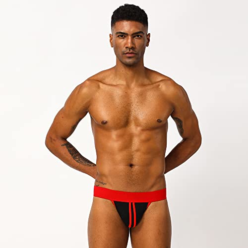 Evankin Men's Jockstrap Men low waist Sexy Underwear Athletic Supporters Thong Cotton Breathable Brief3