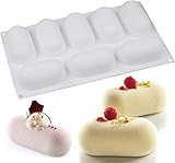 GZFDYW Silicone Molds Baking for Mousse Cake, 3D Baking Molds Dessert Mould for Chocolate Pastry Jelly Cheesecake, Pillow Shape (8-Cavity)