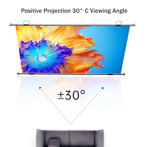 Pantalla manual proyector 60 pulg 16:9 doble cara miniatura 2