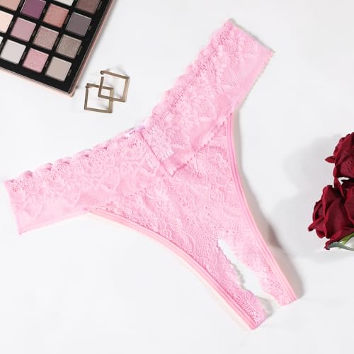 Image of Avidlove Sexy Panties for Women Lace Cheeky Underwear Low Rise T Back Hipster Thong 1-3 Pack