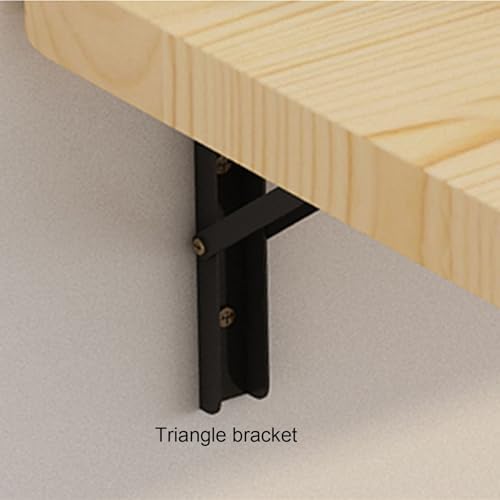 Wall Mounted Folding Table with Metal Stand – Space Saving Floating Worktable for JYDSll Areas Rounded Corners for Safety Ideal for Learning and Home Office