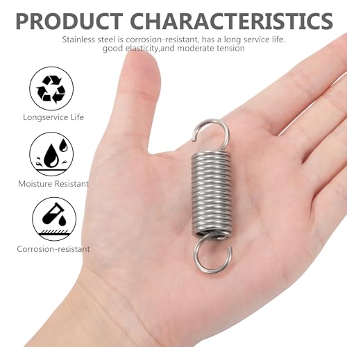 GUNGY Zugfedern mit Haken Edelstahl Spannfeder Zugfeder 60mm Außendurchmesser 16mm Drahtdurchmesser 2mm Maximale Zugkraft 8,8kg 2x16x60mm 2 Stück