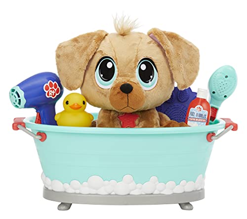 Little Tikes Rescue Tales Scrub 'n Groom Bathtub Playset w/ Golden Retriever Toy Stuffed Animal Plush, Wet and Dry, with 9 Accessories- Gifts for Kids, Toys for Girls & Boys Ages 3 4 5+ Years Old