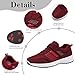 Walking Shoes for Men Women Mesh Breathable Lightweight Running Sneakers Athletic Tennis Shoes with Hook and Loop Strap for Gym Work Travel Casual Non-Slip Easy On Off All Day Comfort