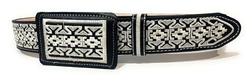 Generic Men's Embroidered Western Leather Belt, Cinto Vaquero Bordado, Cinto Charro2