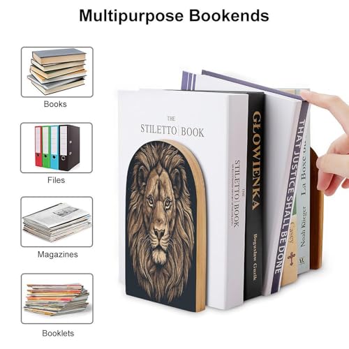 Sujetalibros de león resistente para evitar caídas de libros 4