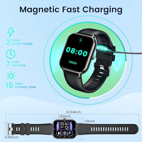 Taopon SMARTWATCH 54CBK For Men Women Fitness Tracker: 1.83 Inch Smart Watch With Bluetooth Call Heart Rate Sleep Blood Oxygen Blood Pressure Monitor 100+ Sport Modes Ip67 Waterproof Activity Tracker thumb #6